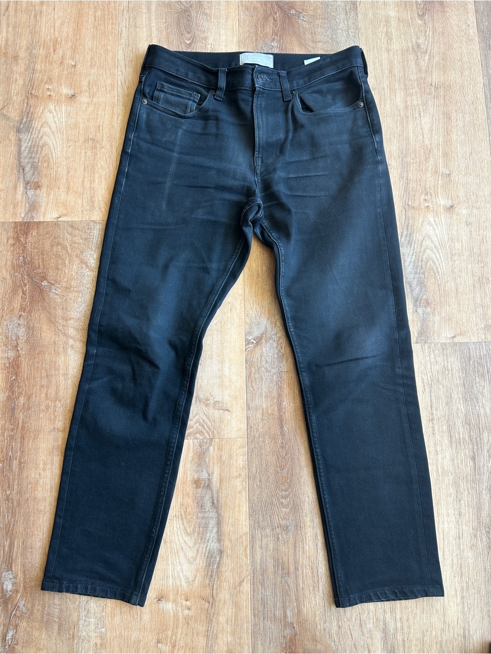 Everlane Men's 4 way stretch Slim Black Jeans